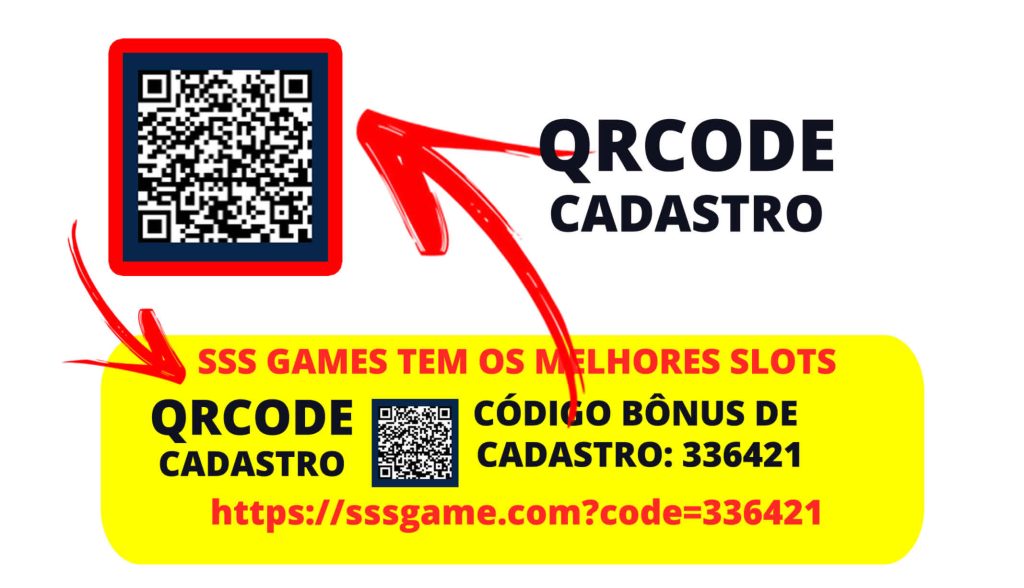 QRCODE DE CADASTRO SSSGAME BONUS DE 100 POR CENTO NO CADASTRO SSS Game Apostas Online - SSSGAME BET